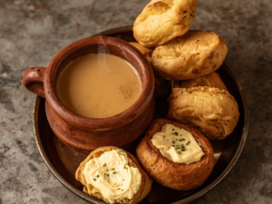 Kulhad chai and bun muska
