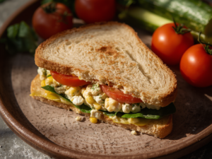 Spanich and Corn Sandwich